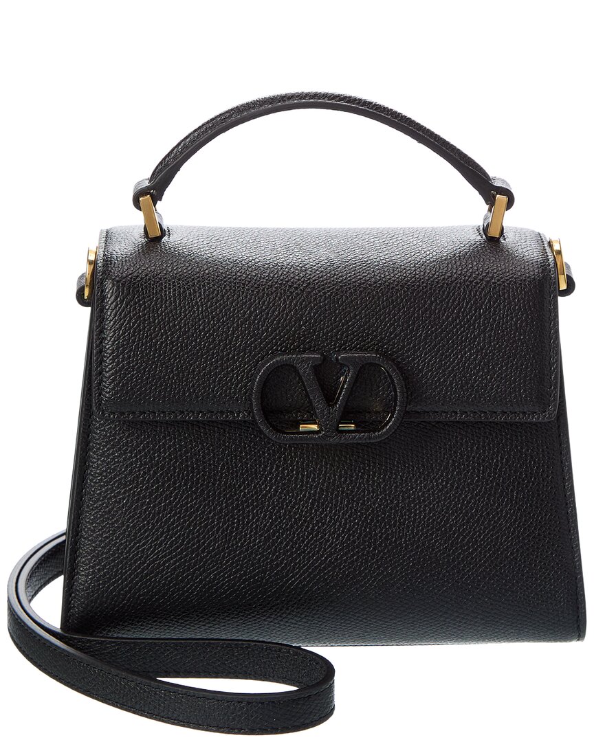 Valentino Garavani Valentino Vsling Mini Leather Satchel In Black