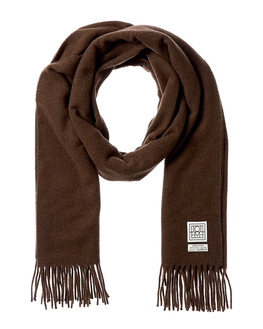 Totême Toteme Wool Scarf In Brown