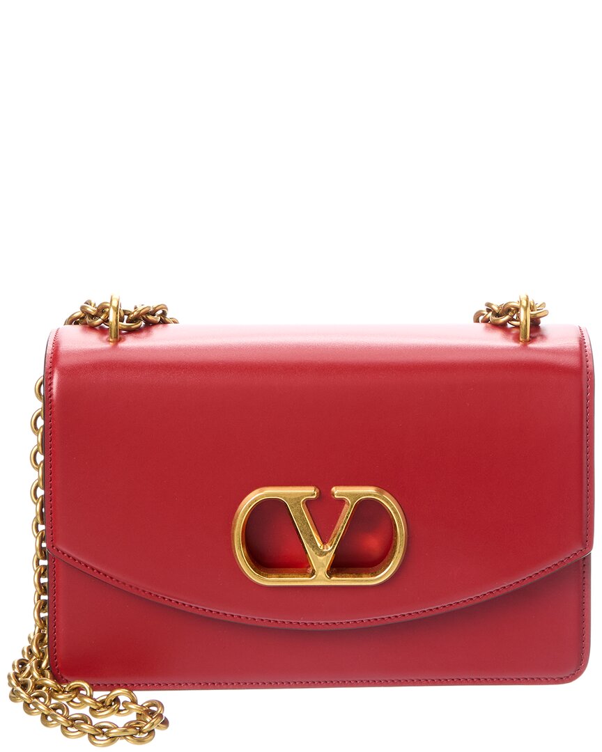 Valentino Vain Small Leather Shoulder Bag In Red