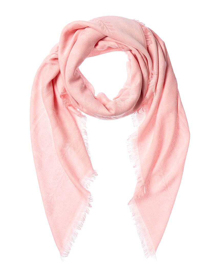 Versace Wool-blend Scarf In Pink