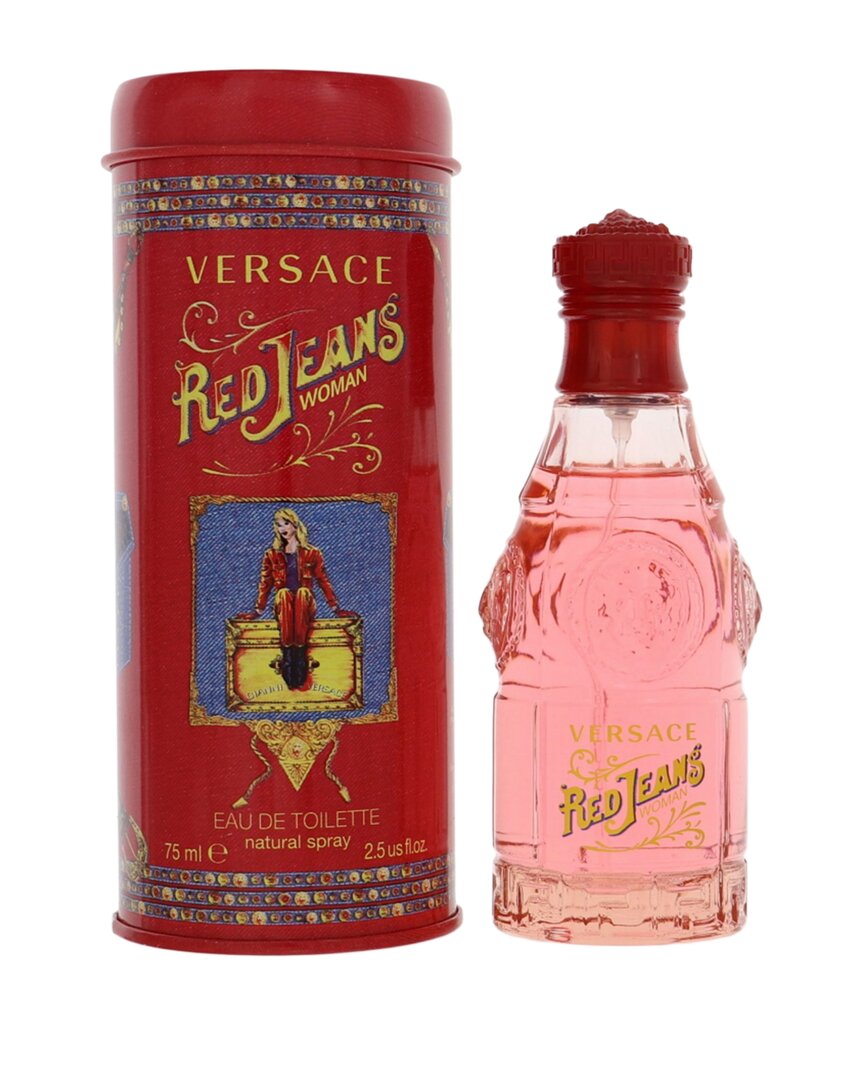 Versace Women's 2.5oz Red Jeans Edt In Transparent