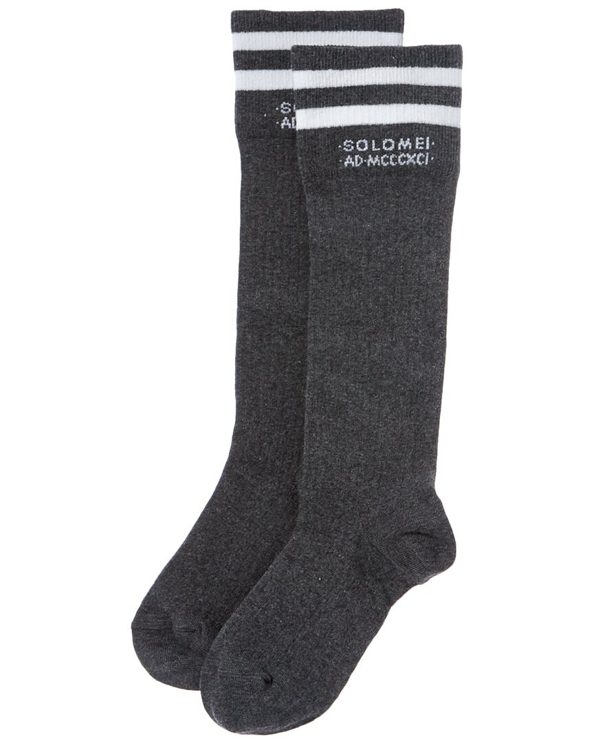 Brunello Cucinelli Two-tone Socks In Gray