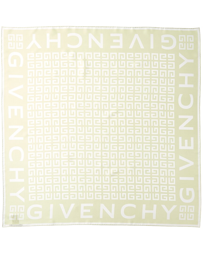 Givenchy 4g Silk Scarf In Green
