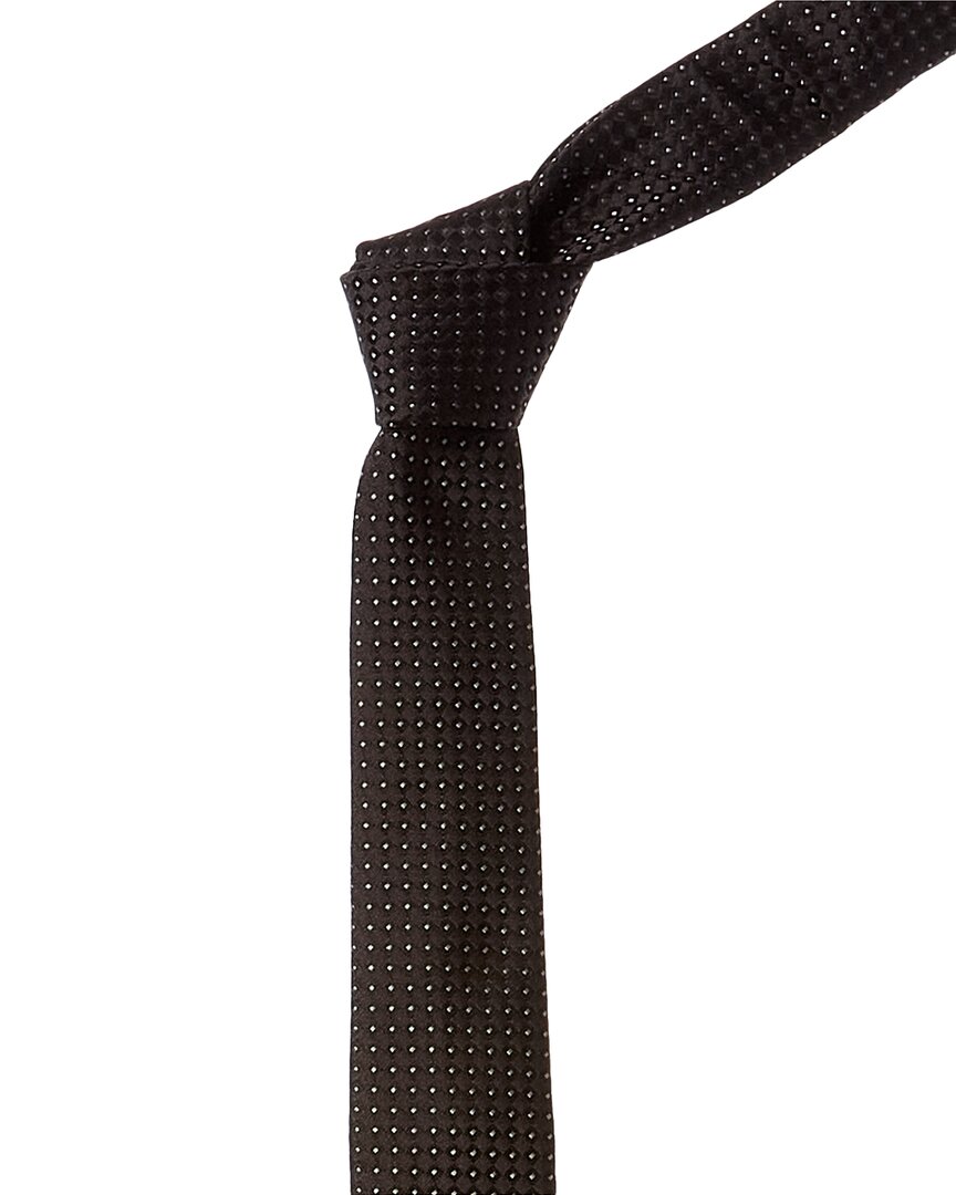 Givenchy Black Micro Design Silk Tie