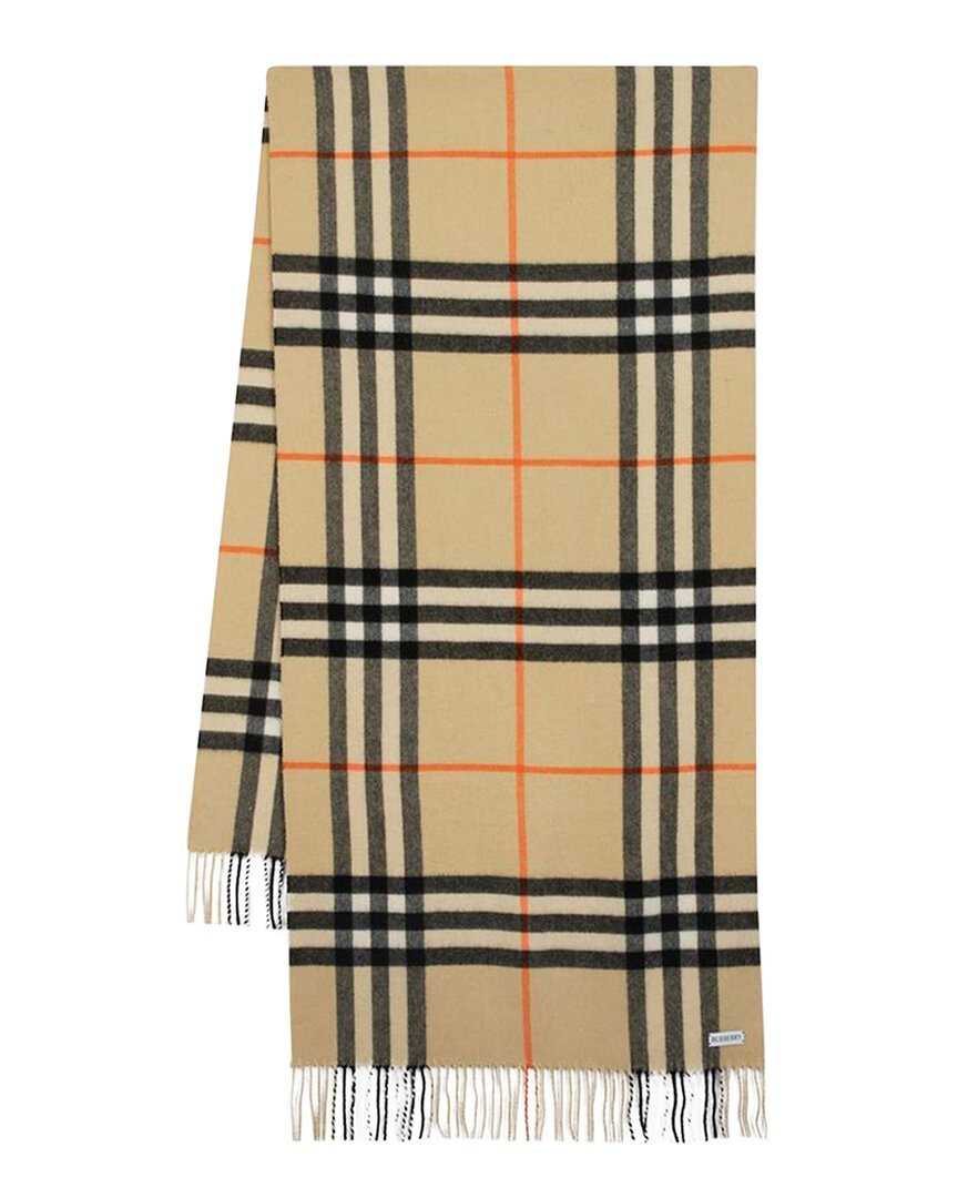 Burberry Giant Check Cashmere Scarf (authentic Pre-loved) In Brown