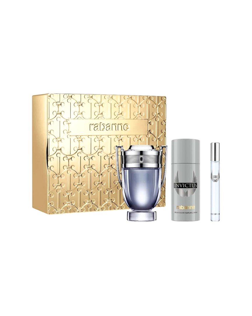 Rabanne Paco Men's 3.4oz Invictus 3pc Set