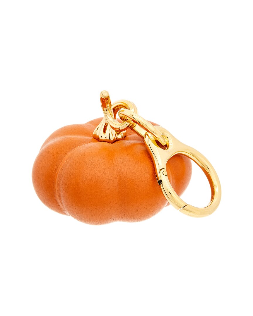 Loewe Pumpkin Leather Charm In Orange