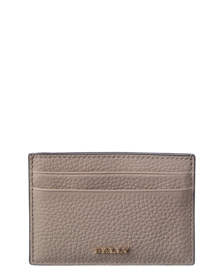 Bally Cynthia Leather Card Case In Neutral
