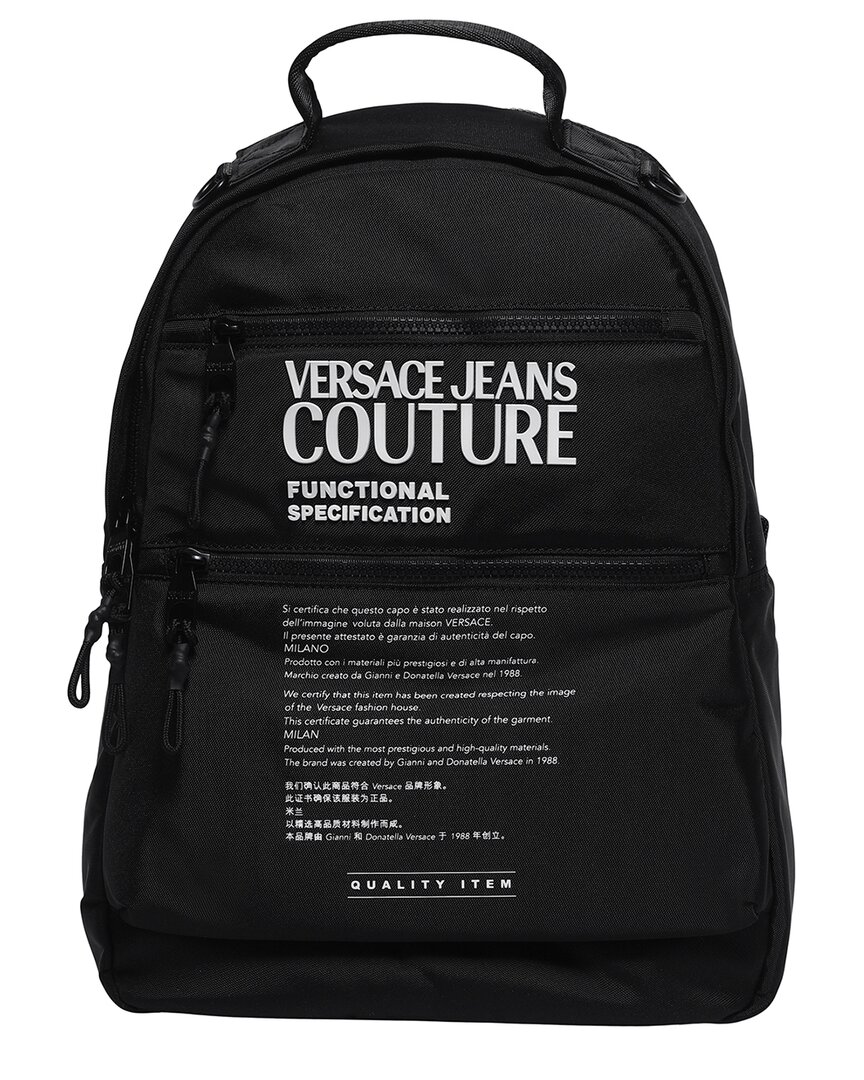 Versace Jeans Couture Backpack In Black