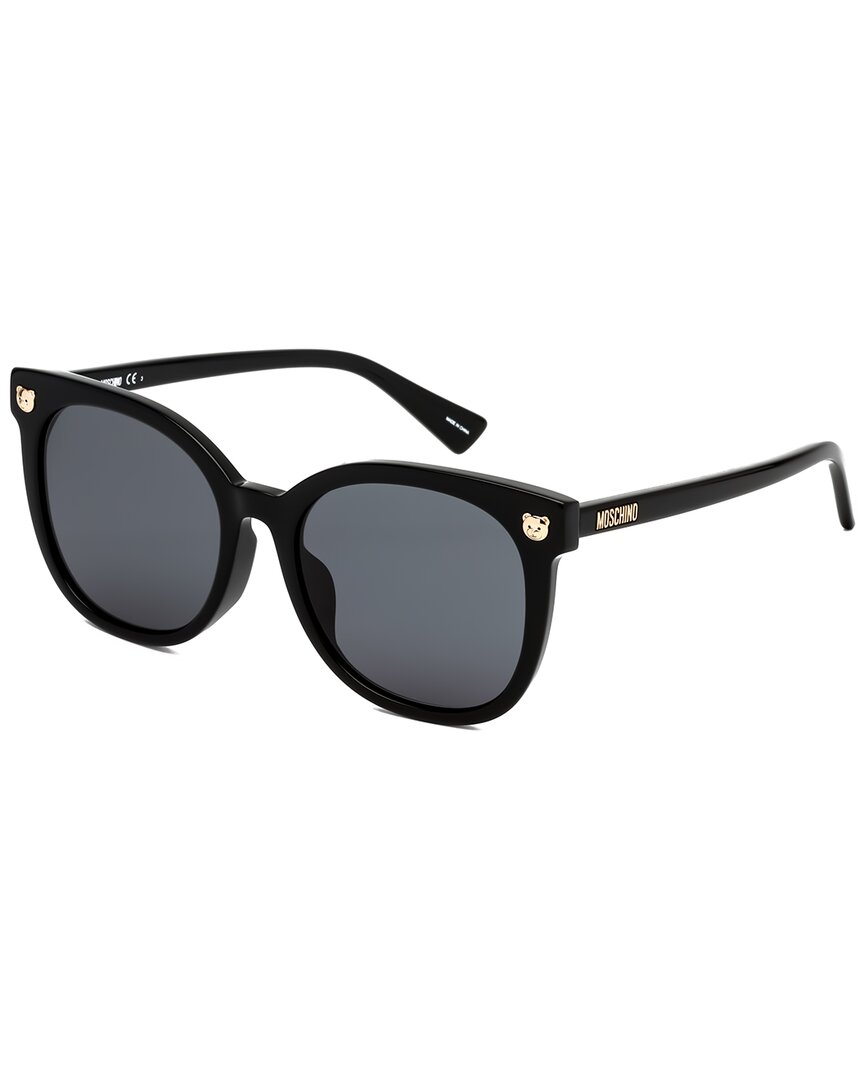 Shop Moschino Women's Mos088/f/s 55mm Sunglasses In Black