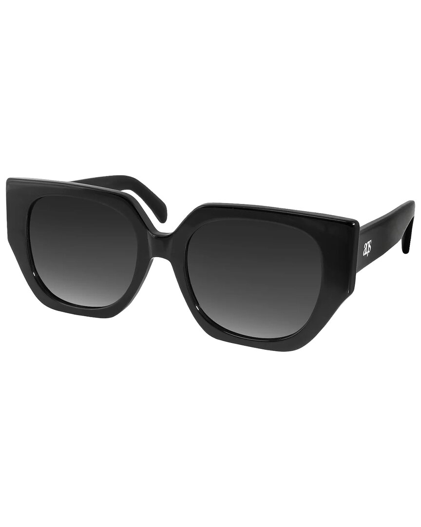 Aqs Women's Mi1 55mm Polarized Sunglasses In Black