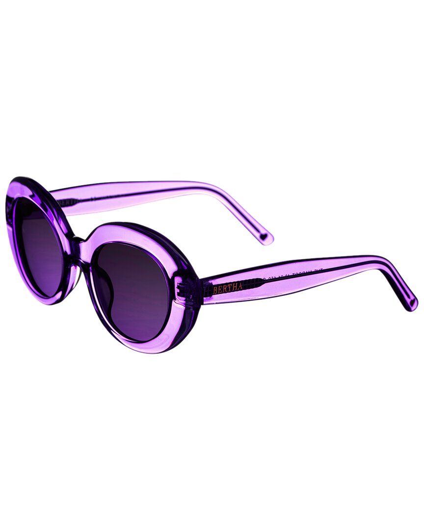 Bertha Women's Brsit102-2 65mm Polarized Sunglasses In Purple