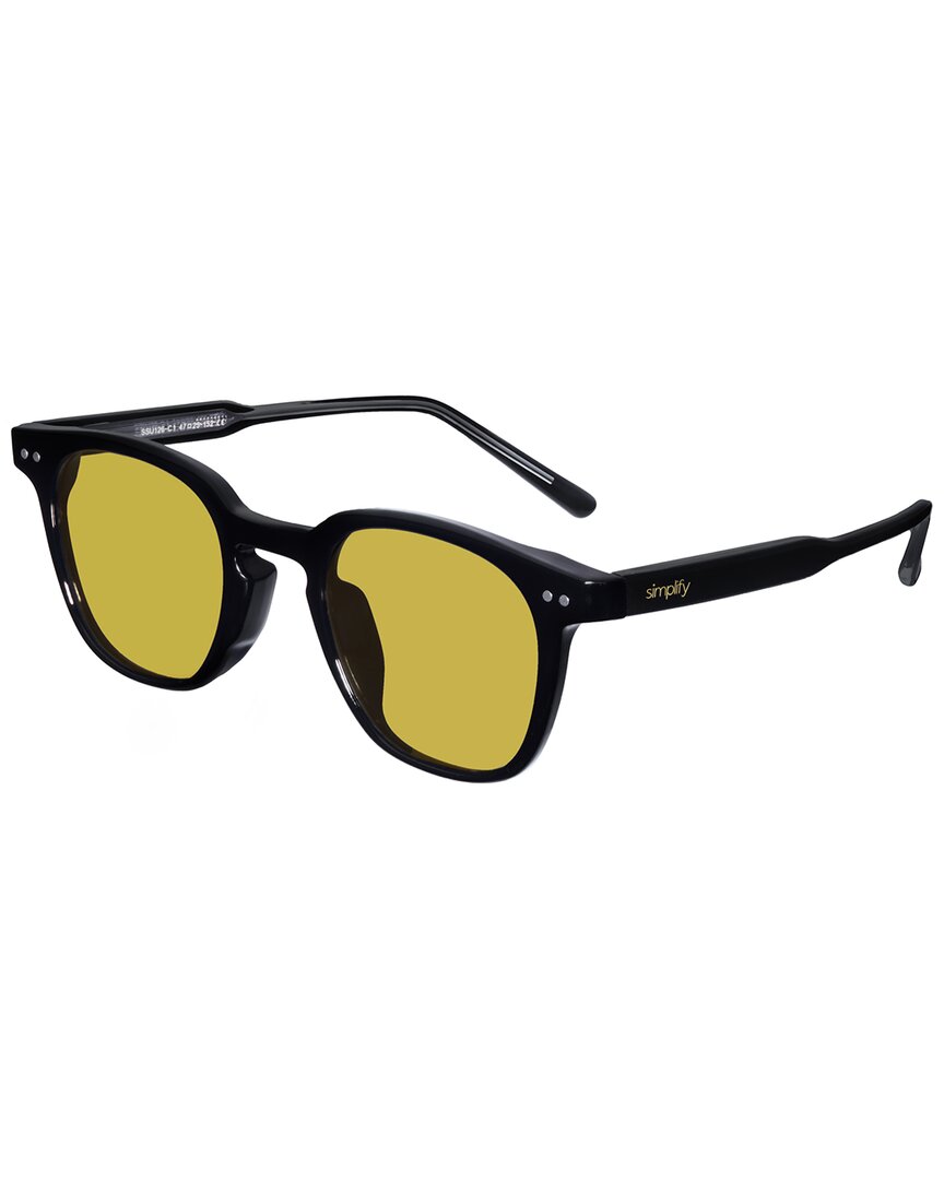 Shop Simplify Unisex Ssu126-c2 46mm Polarized Sunglasses In Black