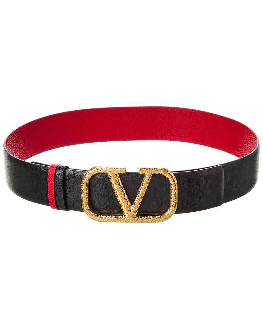 Shop Valentino Garavani V-Logo Reversible Leather Belt