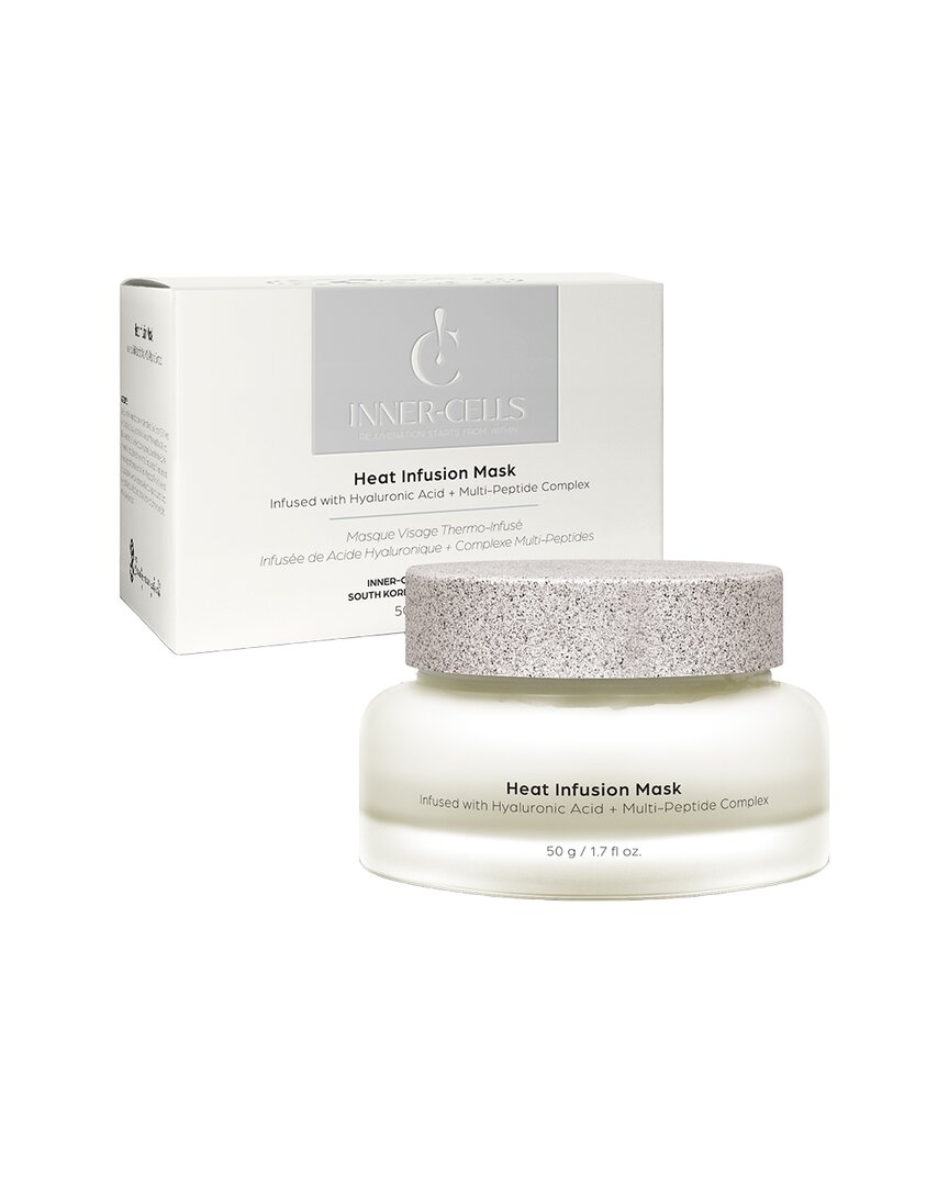 Inner Cells Unisex 1.7oz Heat Infusion Face Mask Infused With Hyaluronic Acid + Multi-peptide Comple In White