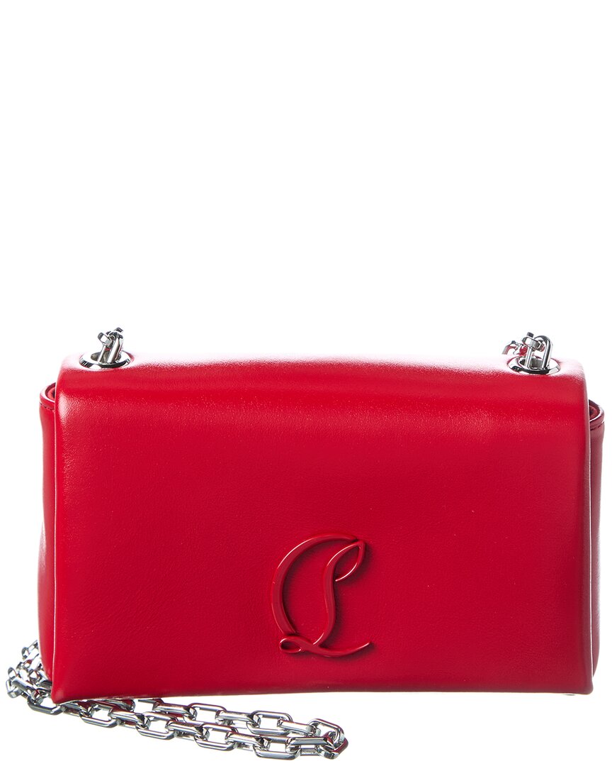 Christian Louboutin Loubi54 Leather Shoulder Bag In Red