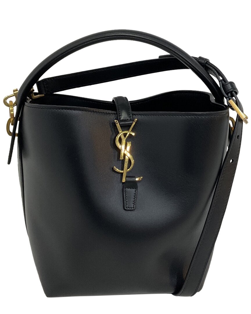 Saint Laurent Black Leather Large Le 37 Bucket Bag (authentic Pre-loved)