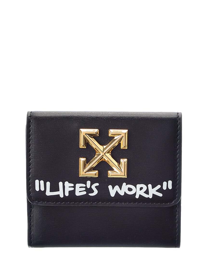 OFF-WHITE OFF-WHITE™ JITNEY LEATHER FRENCH WALLET