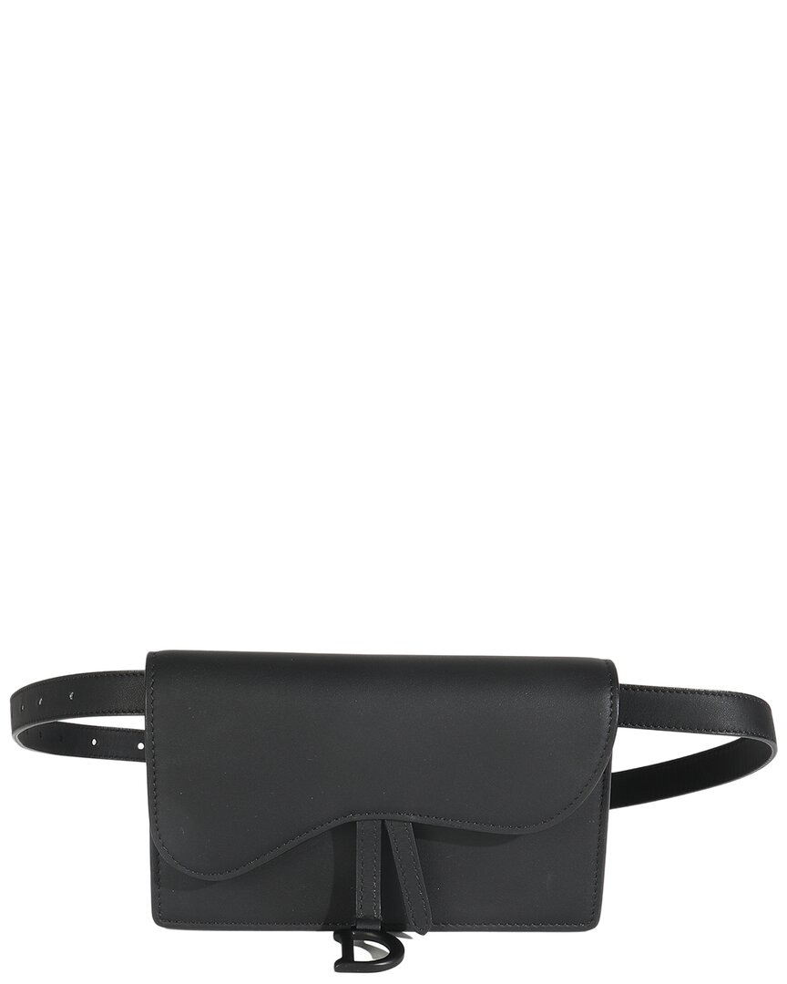 Dior Black Leather Saddle Belt Bag (authentic Pre-loved)