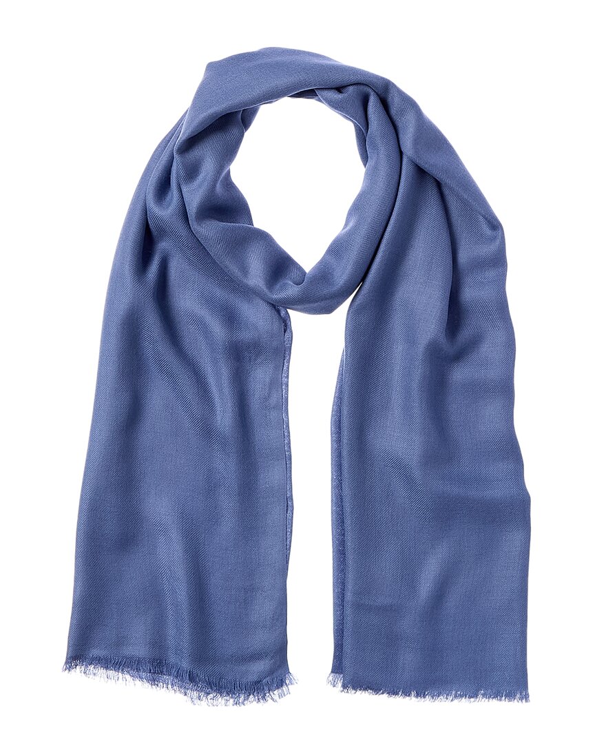 Vince Cashmere-blend Scarf In Blue