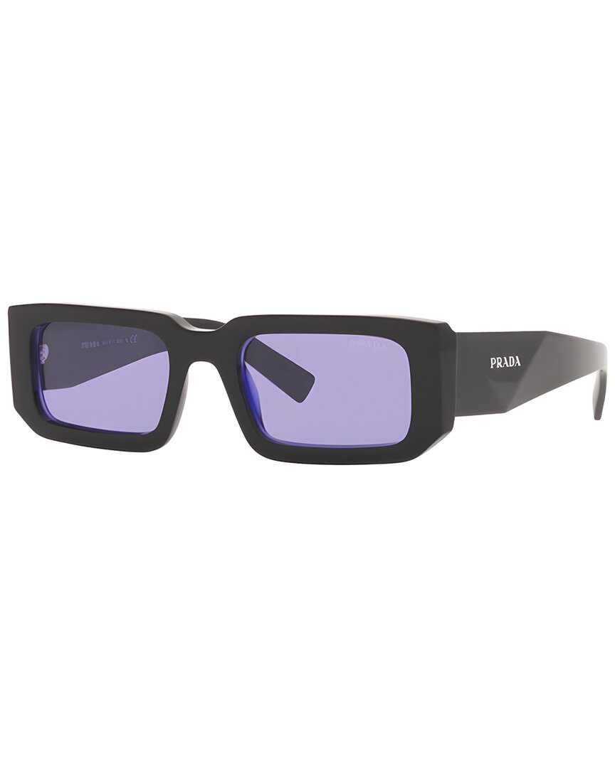 Prada Eyewear Rectangular Frame Sunglasses In Black