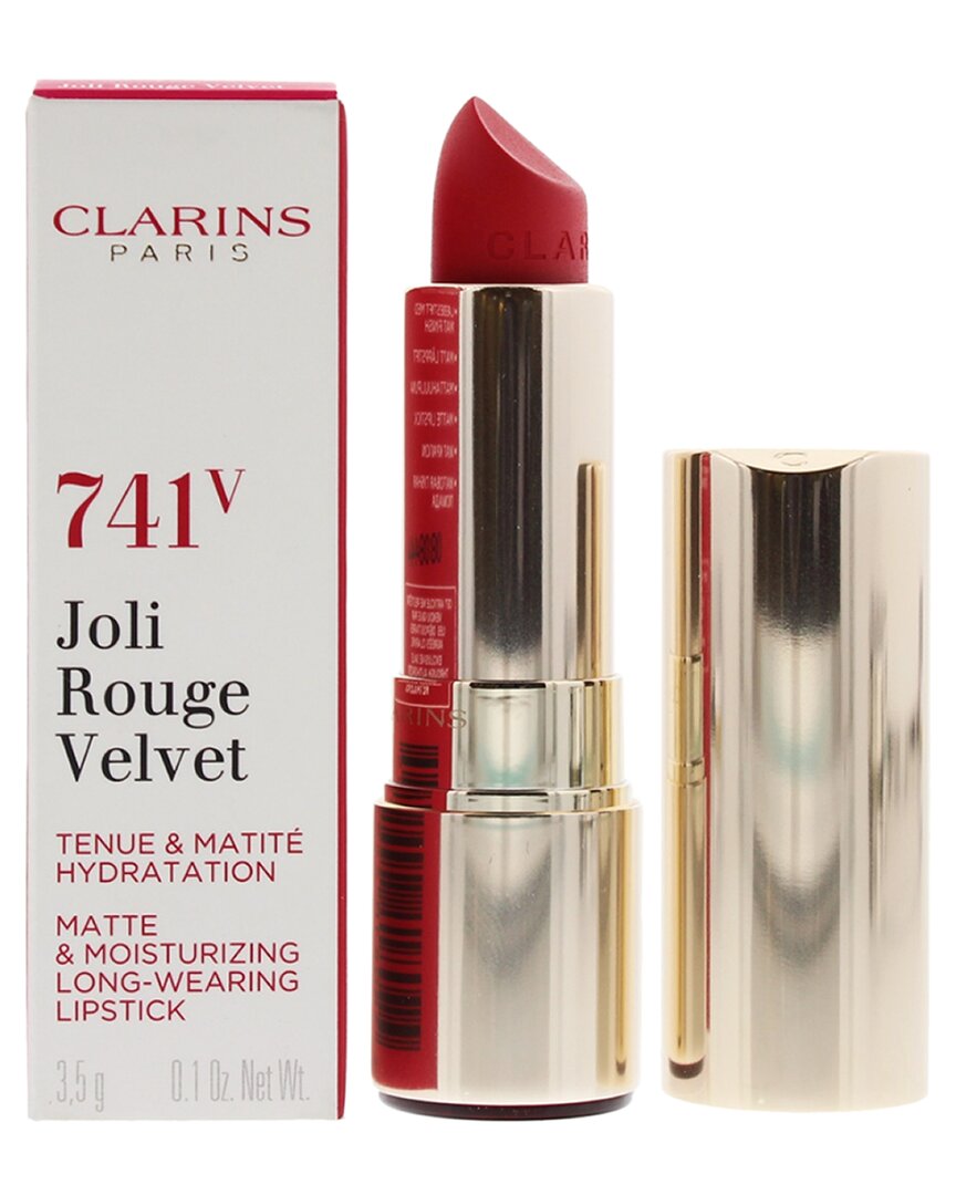 Clarins 0.1oz Red Orange 741v Matte & Moisturizing Long-wearing Lipstick