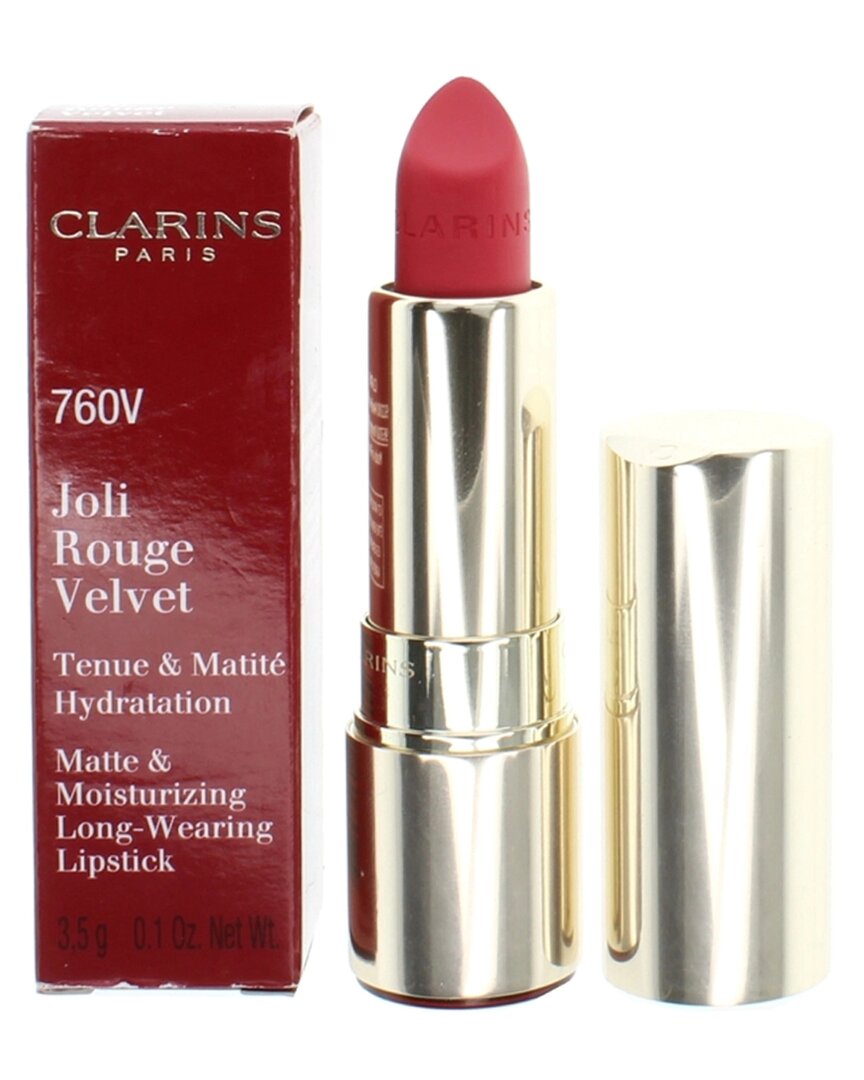 Clarins 0.1oz 760v Pink Cranberry Joli Rouge Long Wearing Lipstick