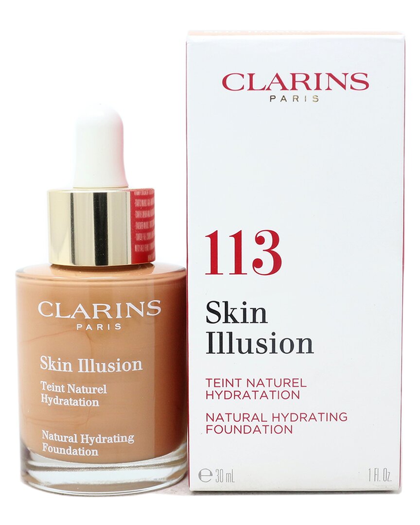 Clarins 1oz 113 Chestnut Skin Illusion Natural Hydrating Foundation