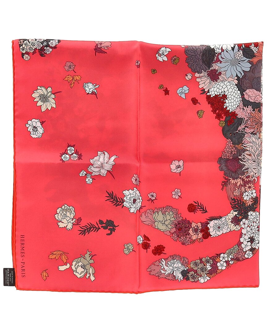 Pre-owned Hermes Hermès Robe Legere Scarf 90 Rose Scarf (authentic Pre-loved)