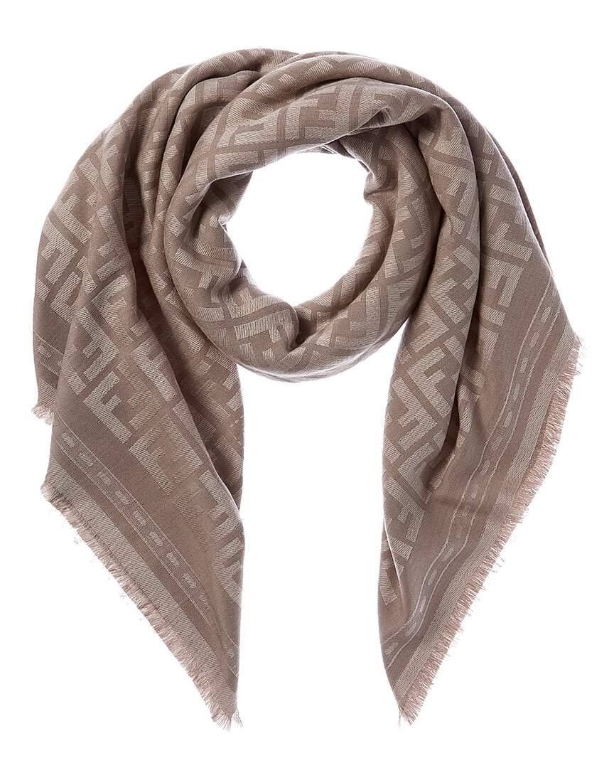 Fendi Ff Wool & Silk-blend Scarf