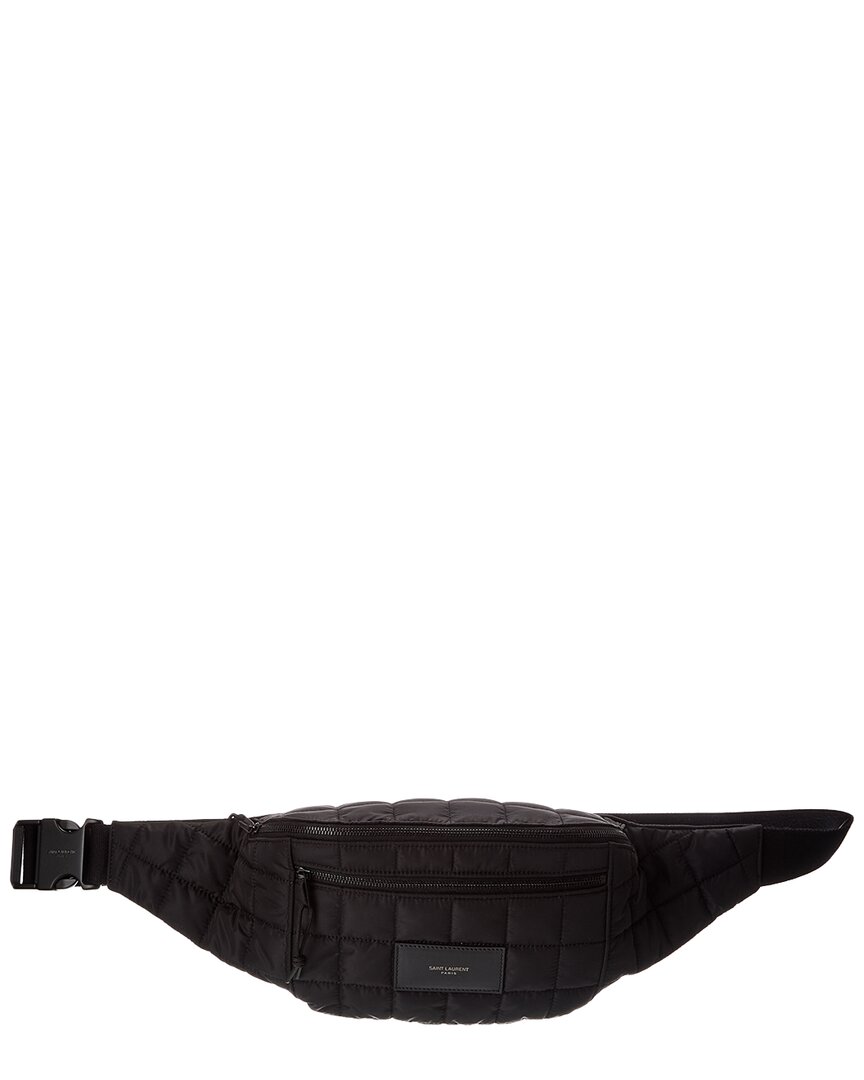 Saint Laurent Nuxx Quilted Belt Bag In Black