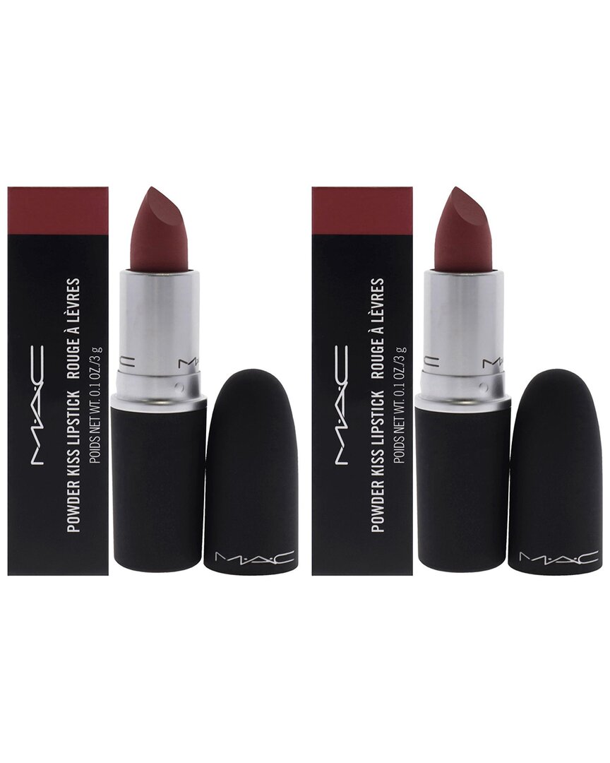 Mac M·a·c Cosmetics 0.1oz Powder Kiss Lipstick - 930 Brickthrough - Pack Of 2