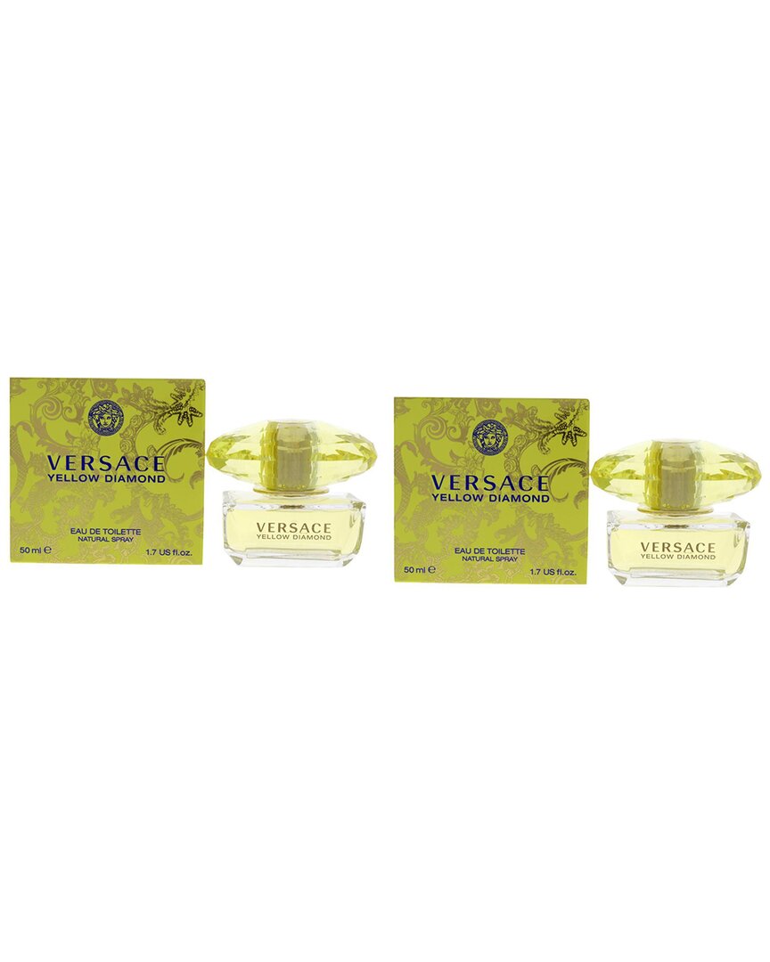 Versace Women's 1.7oz Yellow Diamond Edt Pack Of 2