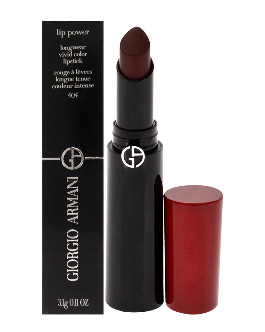 Giorgio Armani 0.11oz Lip Power Longwear Vivid Color Lipstick - 404 Tempting In Burgundy