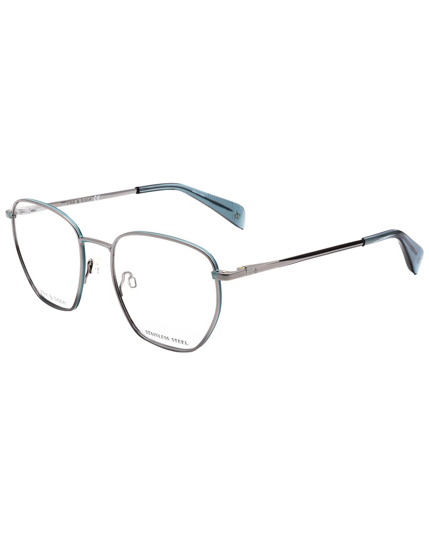 Rag & Bone Unisex Rnb7018 52mm Optical Frames In Silver