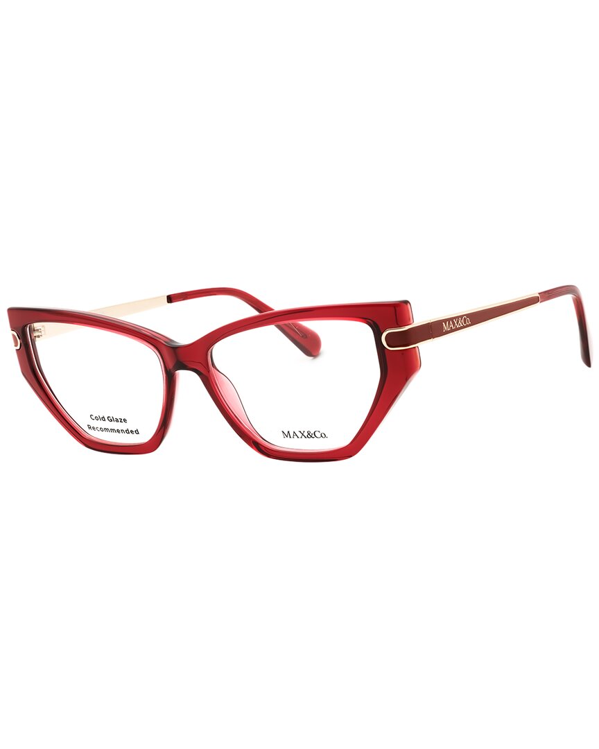 Max & Co By Maxmara Max & Co By Max Mara Women's Mo5170 54mm Optical Frames In Red