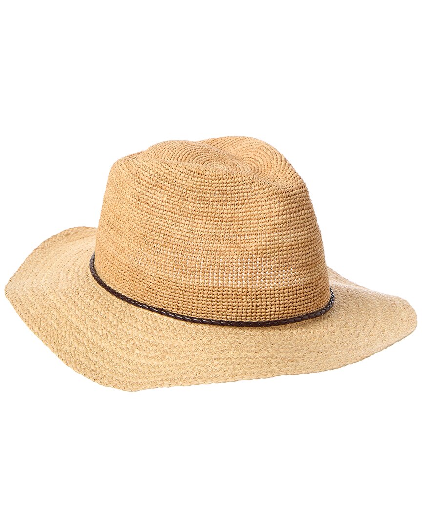 Vince Wide Brim Straw Hat In Tan