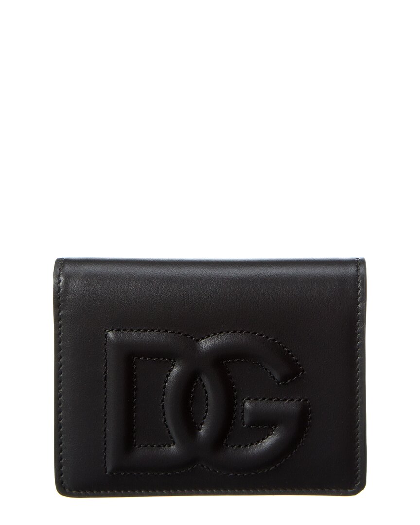 Shop Dolce & Gabbana Dg Logo Leather Card Case In Black
