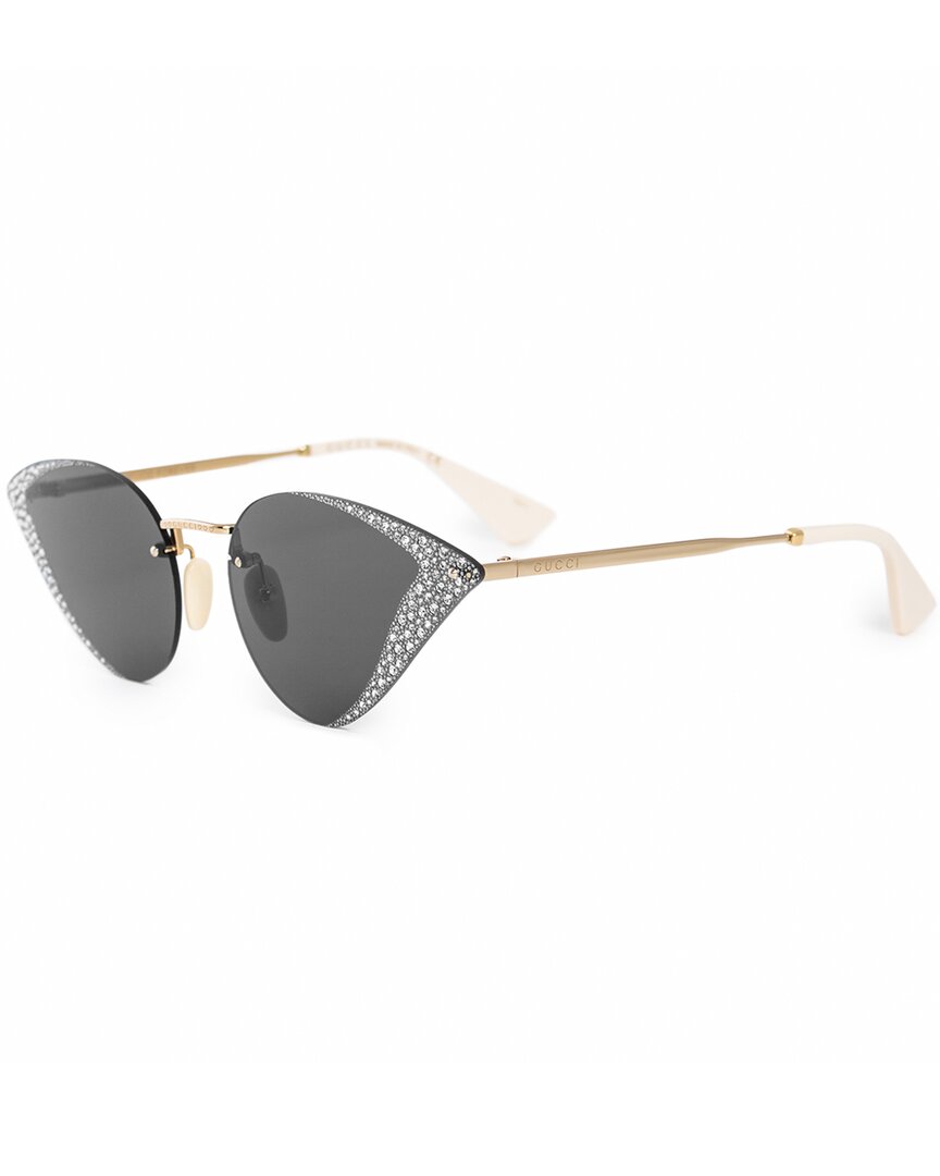 Gucci Women\'s GG0898S 64MM crystal embellished Cat-Eye Sunglasses $1230 Authentic Gucci GG0898S 001 Women main image 3