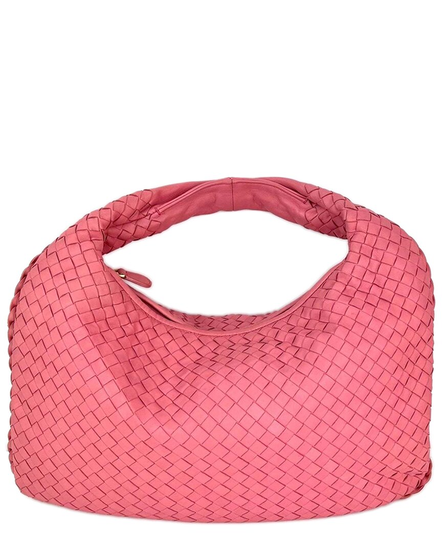 Bottega Veneta Pink Intrecciato Leather Medium Veneta Hobo Bag (authentic Pre-  Loved)