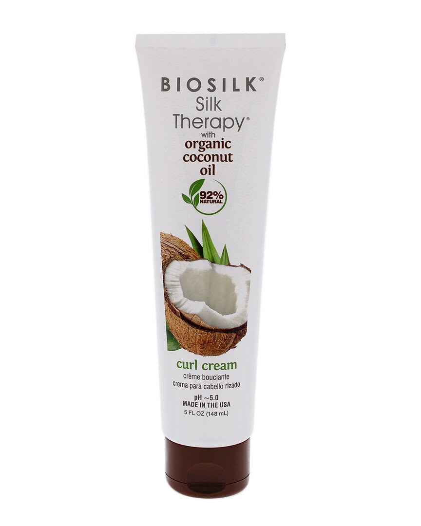 Biosilk 5oz Silk Therapy With Organic Coconut Oil Curl Cream In White