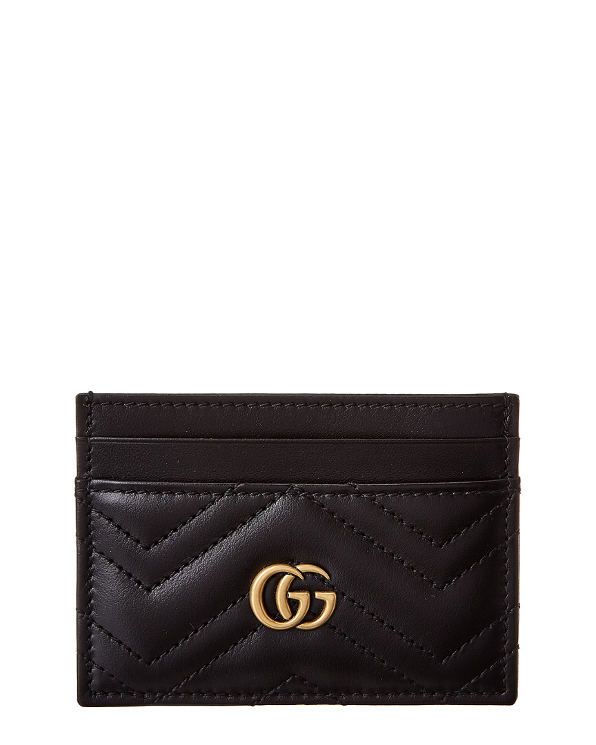 Gucci Guggi Gg Marmont 2.0 Card Case In Black