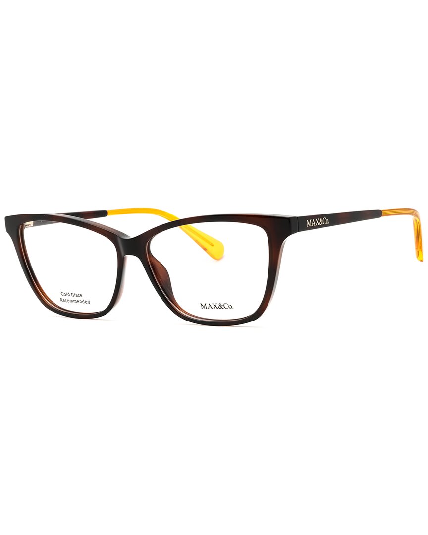 Max & Co By Maxmara Max & Co By Max Mara Women's Mo5038 56mm Optical Frames In Brown
