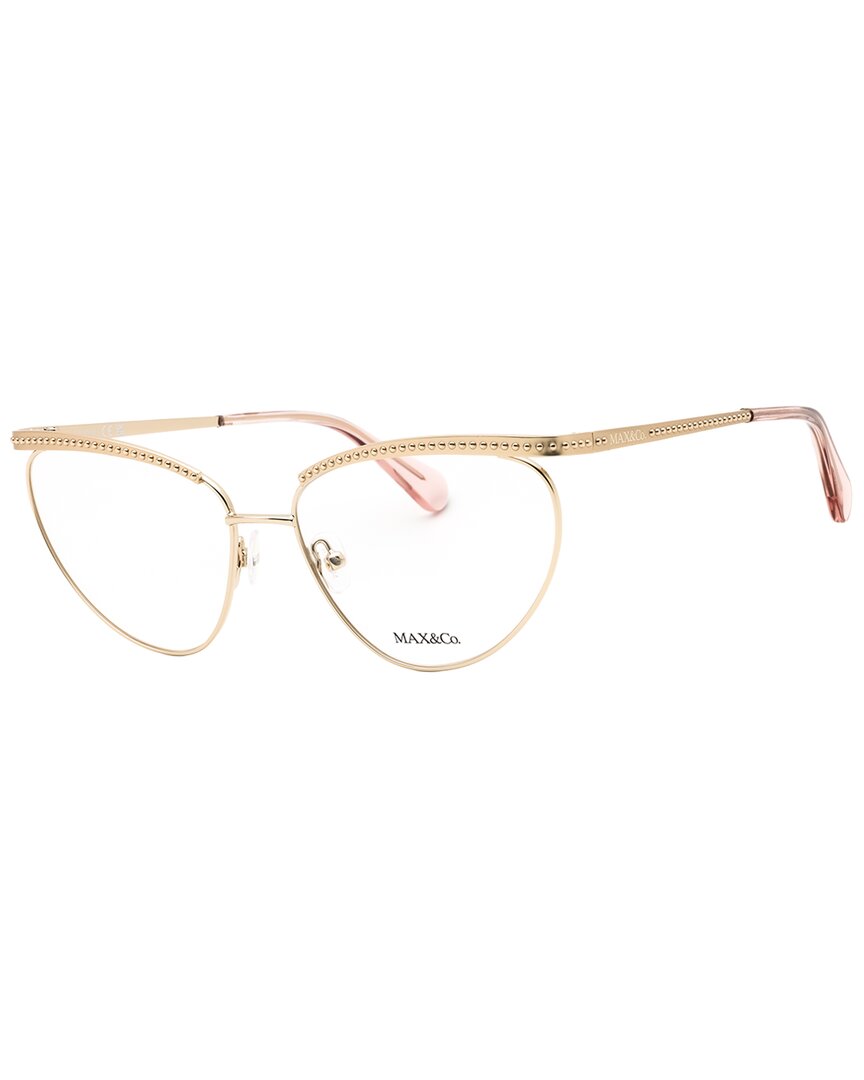 Max & Co By Maxmara Max & Co By Max Mara Women's Mo5136 55mm Optical Frames In Gold