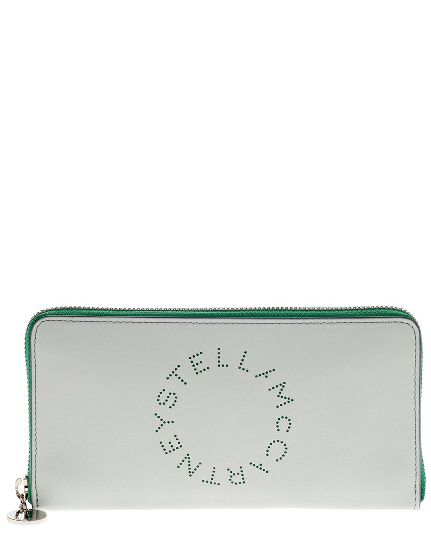 Stella Mccartney Stella Logo Continental Wallet In Green