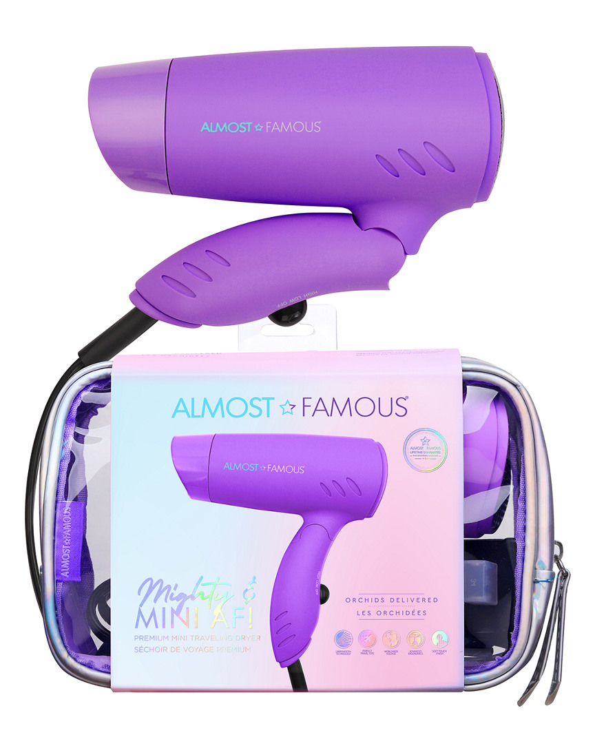 Almost Famous Orchids Delivered Mini Travel Dryer With Holotone Carrying Bag