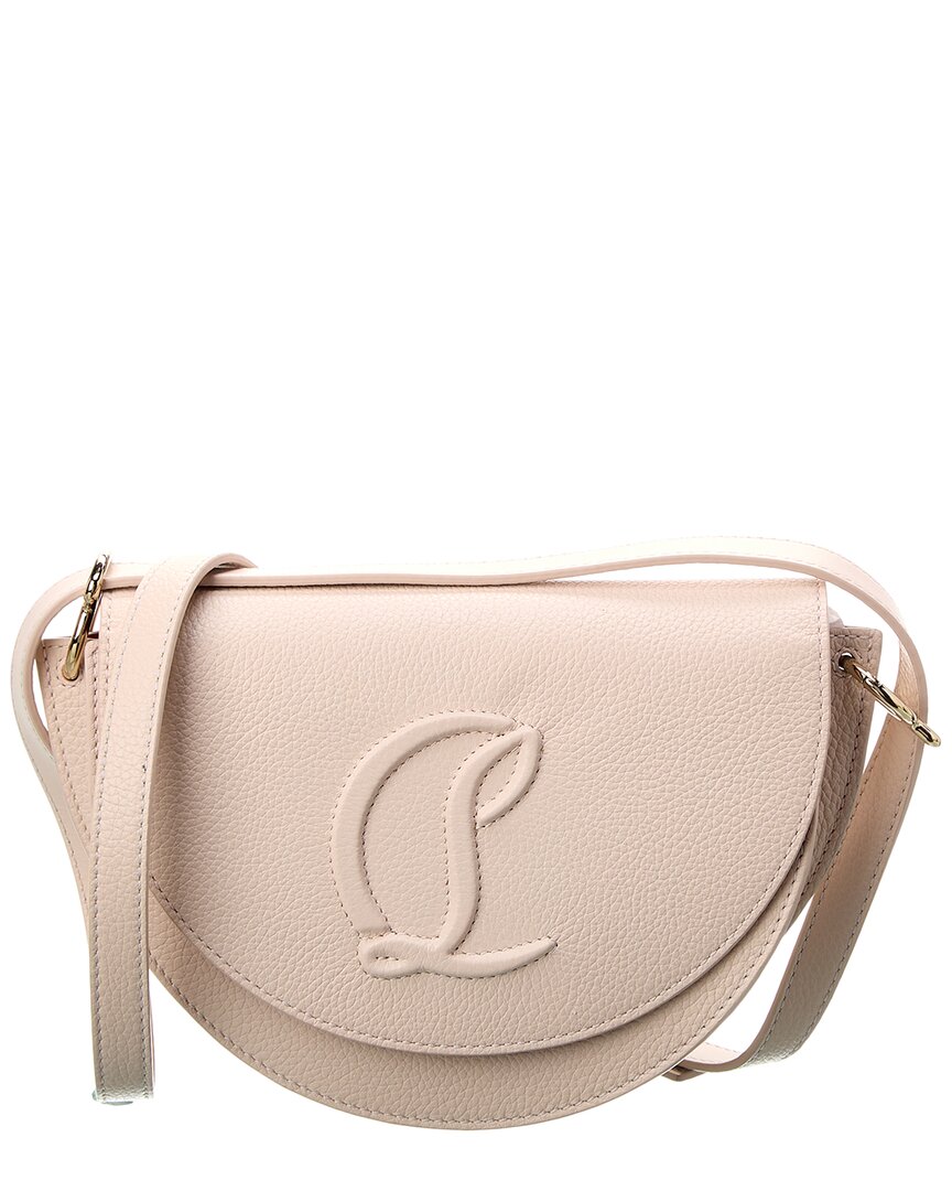 Shop Christian Louboutin By My Side Leather Shoulder Bag In White
