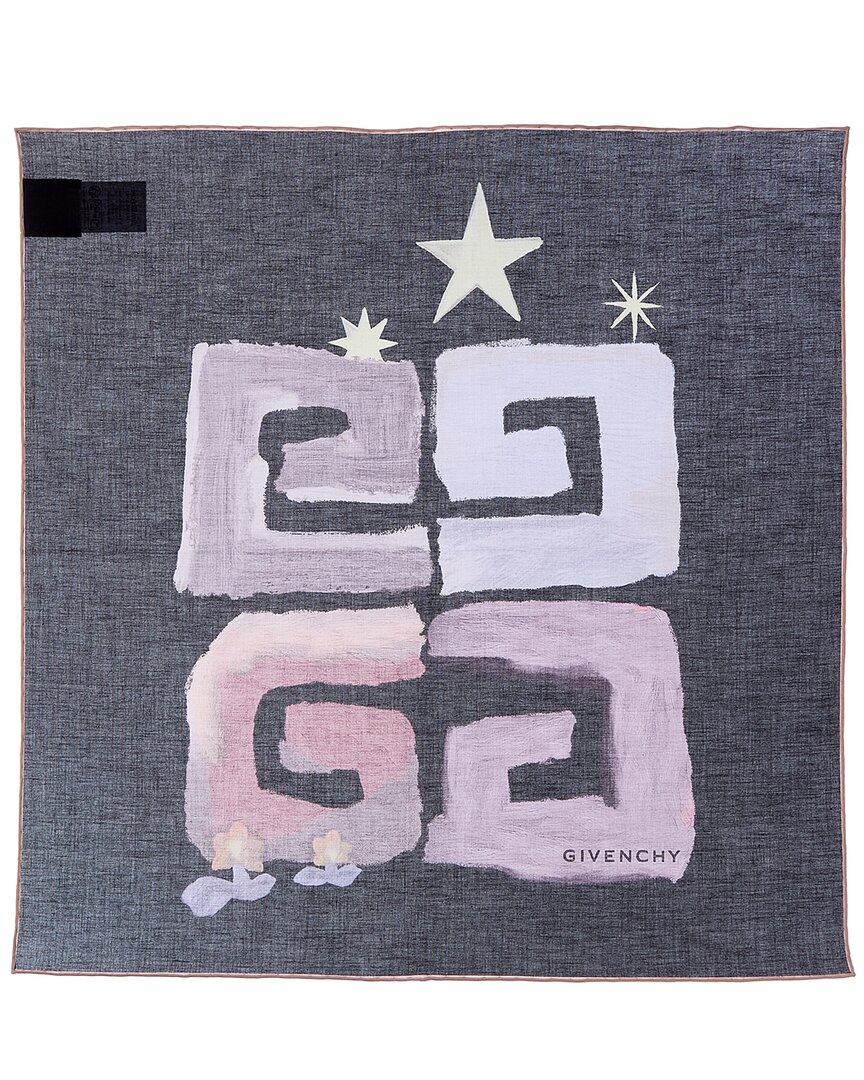 Givenchy 4g Square Scarf In Gray
