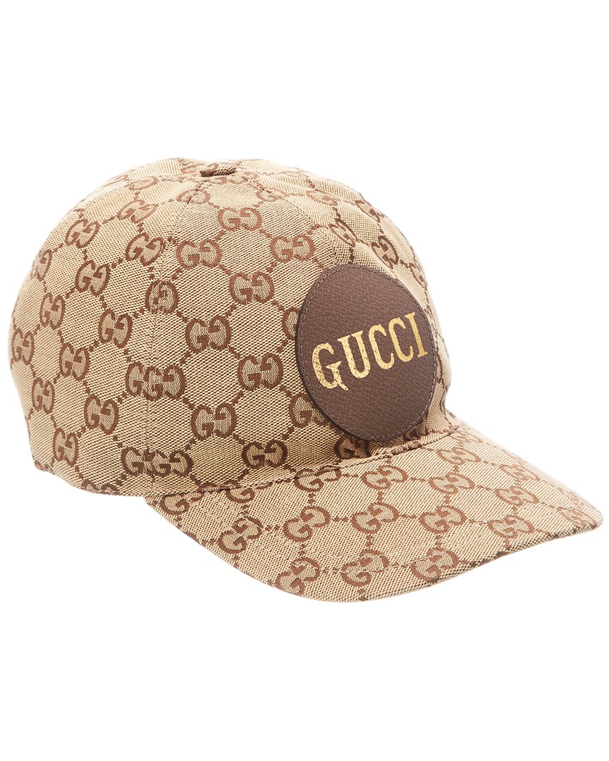 GUCCI LEATHER-TRIM BASEBALL HAT