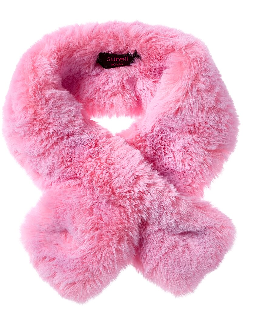 Surell Accessories Pull-thru Scarf In Red